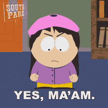 Yes Maam Wendy Testaburger GIF - Yes Maam Wendy Testaburger South Park GIFs