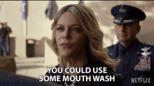 You Could Use Some Mouth Wash Edison Jaymes GIF - You Could Use Some Mouth Wash Edison Jaymes Kaitlin Olson GIFs