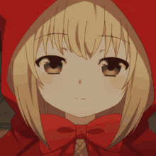 bubblyroz cute little red riding hood anime smile