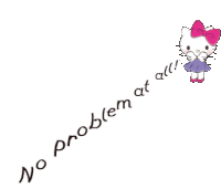 Hello Kitty No Problem At All Sticker - Hello Kitty No Problem At All No Worries Stickers