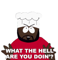 What The Hell Are You Doin Jerome Chef Mcelroy Sticker - What The Hell Are You Doin Jerome Chef Mcelroy South Park Stickers