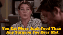 Greys Anatomy Meredith Grey GIF - Greys Anatomy Meredith Grey You Eat More Junk Foood GIFs