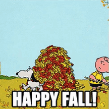 Snoopy Autumn GIF - Happy Fall Snoopy Leaves GIFs