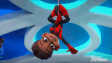 laughing miles morales spidey and his amazing friends meet spidey and his friends smiling