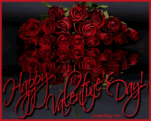 Dozen Red Roses Happy Valentines Day GIF - Dozen Red Roses Happy Valentines Day Roses GIFs