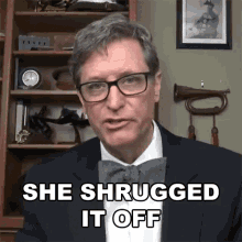 she shrugged it off lance geiger the history guy she didnt care she disregards it she shrugged it off lance geiger the history guy she didnt care she disregards it