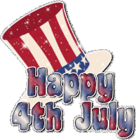 Happy4th Of July Hat Sticker - Happy4th Of July Hat Glitters Stickers