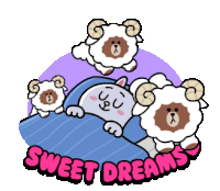Sweet Dreams Cony And Brown Sticker - Sweet Dreams Cony And Brown Bear Stickers