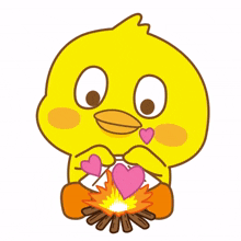 chick yellow cute happy smile