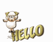 Hello Hi GIF - Hello Hi Sheep GIFs