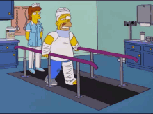 physical therapy homer the simpsons slide slipped