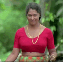 Red Blouse GIF - Red Blouse Aunty GIFs