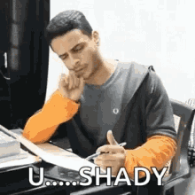 thinking hmmm shady guy thinking hmmm shady guy