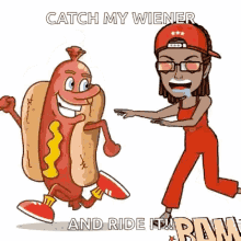 Running Hot Dog GIF - Running Hot Dog Catch My Wiener GIFs