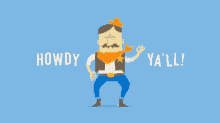 Howdy Y'All! GIF - Howdy Cowboy Vector GIFs