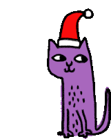 Cat Christmas Sticker - Cat Christmas Xmas Stickers