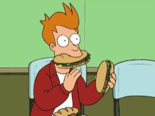 Fry Sandwiches Clap GIF - Clapping Futurama Sandwich GIFs