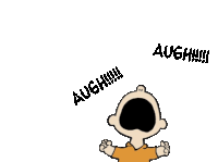 Charlie Brown Augh Sticker - Charlie Brown Augh Aughh Stickers