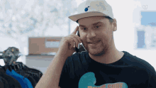 Hello Answering Phone GIF - Hello Answering Phone Whos This GIFs