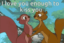 I Love You Enough Kiss You GIF - I Love You Enough Kiss You Squirrels GIFs
