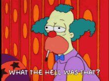 what the hell was that smoking clown krusty the s impsons