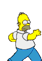 Homer Simpson Walking Sticker - Homer Simpson Walking The Simpsons Stickers