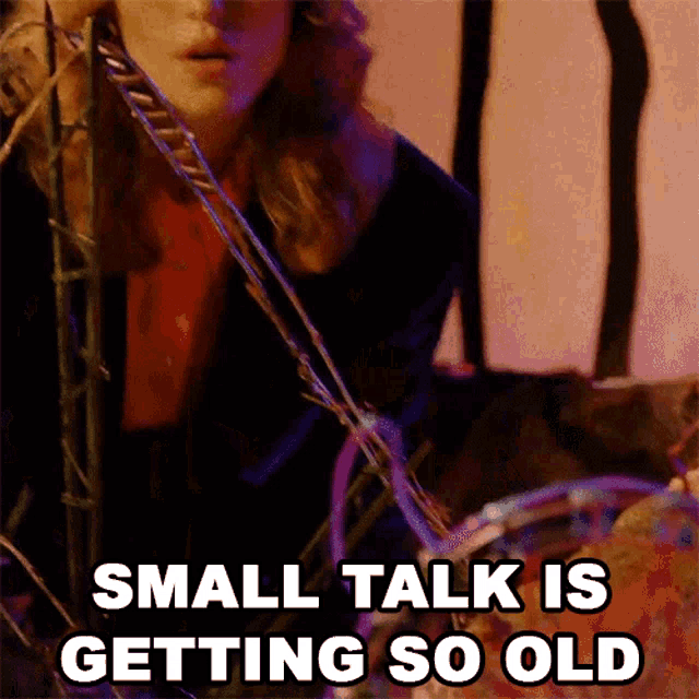 Small Talk Is Getting So Old Allison Ponthier GIF - Small Talk Is Getting So Old Allison Ponthier Hell Is A Crowded Room GIFs