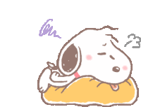 Snoopy Sleep Sticker - Snoopy Sleep Tired Stickers
