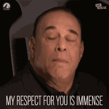 my respect for you is immense i respect you admire i appreciate you jon taffer