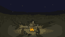 pixel campfire