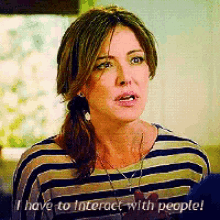 Cougar Town Ellie Torres GIF - Cougar Town Ellie Torres I Have To Interact With People GIFs