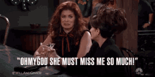 No Comment GIF - Will And Grace Oh My God She Must Miss Me So Much GIFs