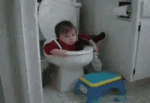 Baby Stuck GIF - Baby Stuck Toilet GIFs