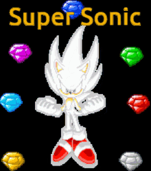 Sonic Super Sonic GIF - Sonic Super Sonic Chaos Emeralds GIFs
