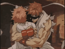 Ryu And Sakura Hugging GIF - Ryu And Sakura Hugging Anime GIFs