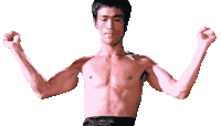 Bruce Lee Muscle Sticker - Bruce Lee Muscle Fit Stickers