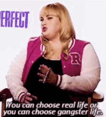 pitch perfect fat amy you can choose real life you can choose gangster life real life