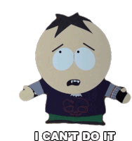I Cant Do It Butters Stotch Sticker - I Cant Do It Butters Stotch South Park Stickers