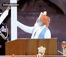 Pm Modi Hoists National Flag From The Ramparts Of Red Fort.Gif GIF - Pm Modi Hoists National Flag From The Ramparts Of Red Fort Pm Modi National Flag GIFs