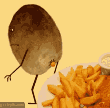 Funny Potato GIF - Funny Potato French Fries GIFs
