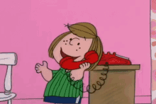Peppermint Patty Talking On The Phone GIF - Peppermint Patty Talking On The Phone Peanuts GIFs