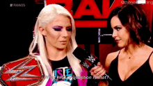 Alexa Bliss What Kind Of Question Is That GIF - Alexa Bliss What Kind Of Question Is That Charly Caruso GIFs