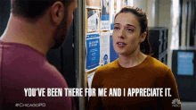Youve Been There And I Appreciate It Marina Squerciati GIF - Youve Been There And I Appreciate It Marina Squerciati Kim Burgess GIFs