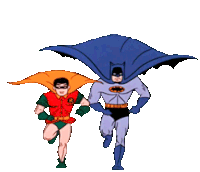Batman And Robin Running Sticker - Batman And Robin Running Stickers