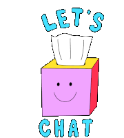 Lets Chat Tissue Box Sticker - Lets Chat Tissue Box Tissues Stickers