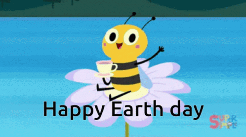 Happy Earth Day Bee GIF - Happy Earth Day Bee Flower GIFs