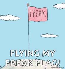 freak flag waving flag flying
