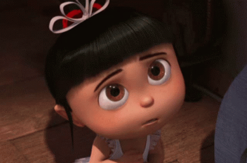 sad,emotional,frown,lonely,Agnes Gru,gif,animated gif,gifs,meme.