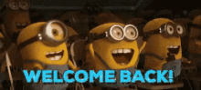 Welcome Back Minions GIF - Welcome Back Minions Happy GIFs