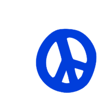 Peace Blue Sticker - Peace Blue Peace Sign Stickers